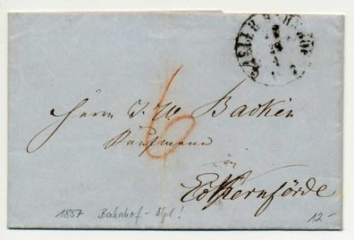 Altdeutschland Vorphila BRIEF 1857 ... Bahnhof X725442