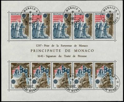 MONACO Block 19 zentrisch gestempelt SC101DE