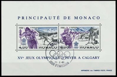 MONACO Block 38 zentrisch gestempelt X74BC42