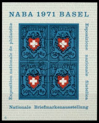 Schweiz BLOCK Kleinbogen 1970-1979 Block 21-06 S02761E