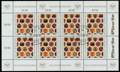 Österreich BLOCK Kleinbogen 1990-1999 Nr 1990 Z S1C8E56