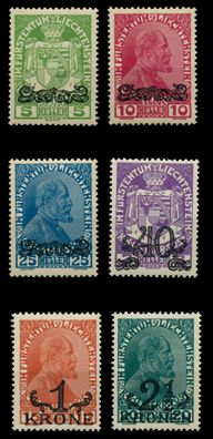 Liechtenstein 1920 Nr 11-16 postfrisch X6F6E1A