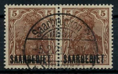 SAAR Germania Nr 44a zentrisch gestempelt WAAGR PAAR X7B22EA