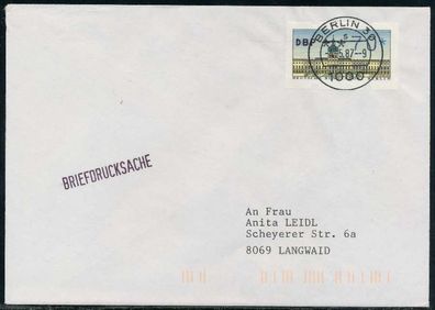 BERLIN ATM 1-070 Briefdrucksache EF FDC X7E46A6