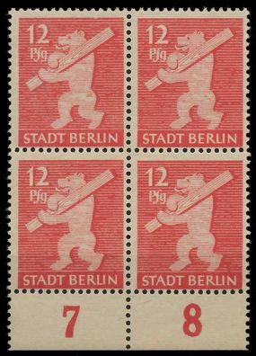 SBZ BERL. Brandenb. Nr 5AAwaz postfrisch Viererblock UR X8101EE