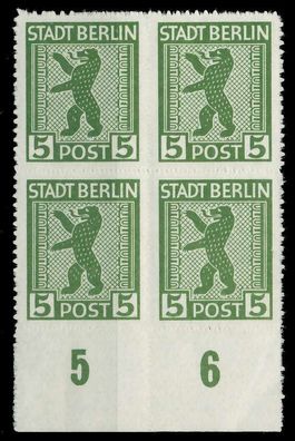 SBZ BERL. Brandenb. Nr 1ABvx postfrisch Viererblock URA X8102B6