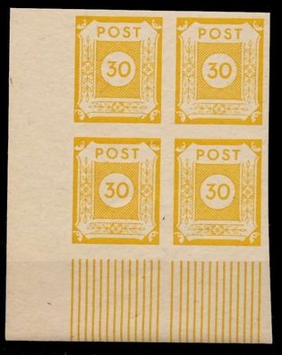 SBZ Ostsachsen Nr 55 postfrisch Viererblock ECKE-ULI X813EF2