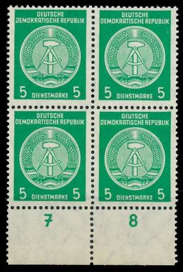 DDR DIENST HAMMER ZIRKEL Nr 34yBY postfrisch Viererbloc X8222CA