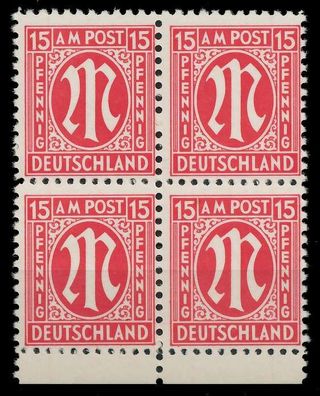 BIZONE AM-POST Nr 8x postfrisch Viererblock URA X8223A6