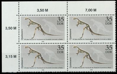 DDR 1990 Nr 3326 postfrisch Viererblock ECKE-OLI X04B29E
