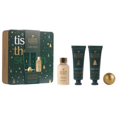 Körperpflege-Geschenkset in Dose Praline & Vanille 4 Stück