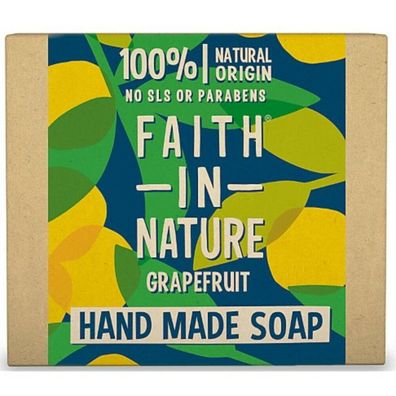 Faith In Nature, Grapefruit, reinigend und feuchtigkeitsspendend, Seifenriegel, 100 g