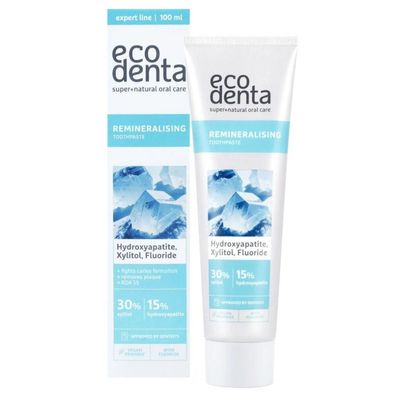 Ecodenta, Remineralisierend, gegen Karies und Plaque, Zahnpasta, 100 ml