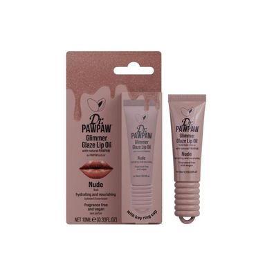 Glimmer Glaze, feuchtigkeitsspendend und strahlend, Lippenöl, Nude, 10 ml