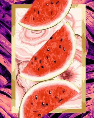 Saftige Melonenstücke