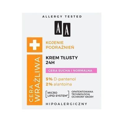 AA Sensitivton Hautcreme, 24-Stunden Pflege, 50ml