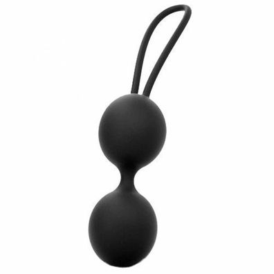 Dual Silikon Geisha-Kugeln Schwarz - 2 Stück
