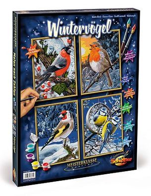 Wintervögel 4in1
