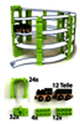 Noppi Eisenbahn | Helix 4er Spirale mit Zug (ohne Schienen)