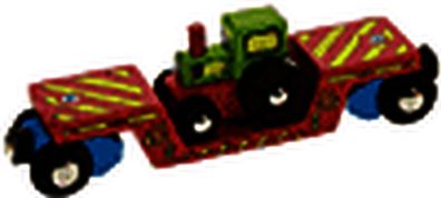 Tieflader Waggon mit Traktor