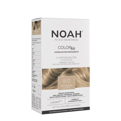 Noah, Permanente Haarfarbe, permanente Haarfarbe, 8.0 Hellblond, 140 ml