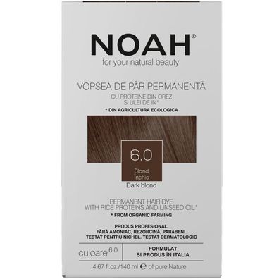 Noah, Permanente Haarfarbe, Permanente Haarfarbe, 6.0 Dunkelblond, 140 ml