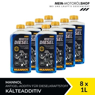 Mannol Winter Diesel Kälteadditiv 8x1 Liter