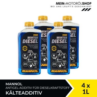 Mannol Winter Diesel Kälteadditiv 4x1 Liter