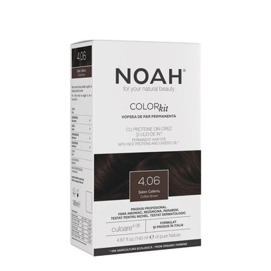 Noah, permanente Haarfarbe, permanente Haarfarbe, 4.06 Braune Kastanie, 140 ml
