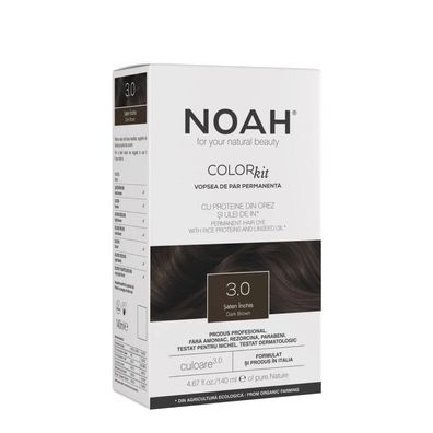 Noah, Permanente Haarfarbe, permanente Haarfarbe, 3.0 Dunkelbraun, 140 ml