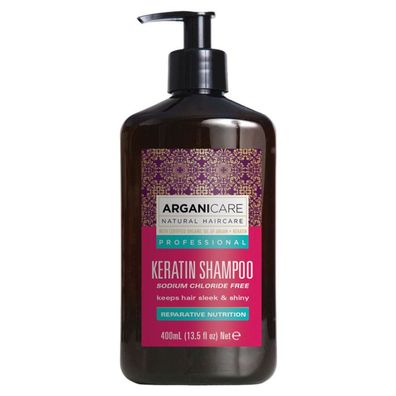 Arganicare, Keratin, Haarshampoo, reparierend und pflegend, 400 ml