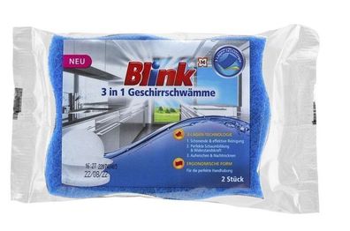 Blink 3-in-1 Geschirrschwaemme - 2 Stueck Pack