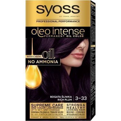 Syoss Oleo Intense permanente Haarfarbe mit Ölen 3-33 Reiches Pflaume - 115ml