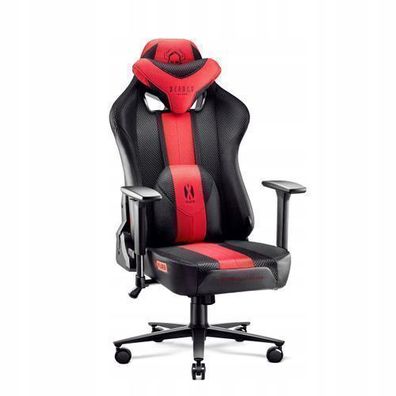 Diablo X-Player Gaming Stuhl Bürostuhl Schreibtischstuhl Anthrazit-Rot, Größe: Normal