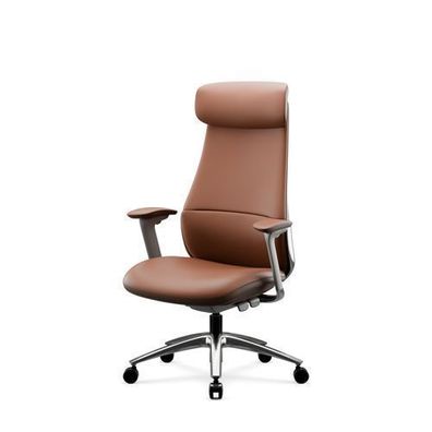 Brauner Leder-Chefsessel Command von Jan Nowak