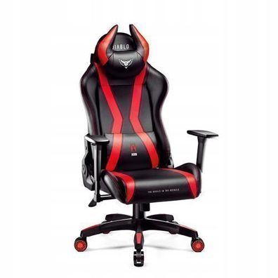 Diablo X-Horn Gaming Stuhl Bürostuhl Schreibtischstuhl Rot, Größe Normal