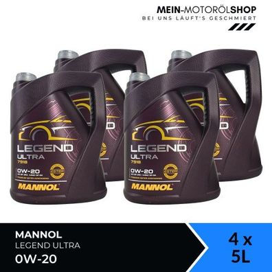 Mannol Legend Ultra 0W-20 4x5 Liter