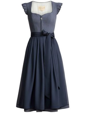 Dirndl Isalyn Flügelarm 70cm Länge marine - Größe: 38