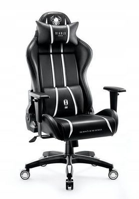 Diablo X-One 2.0 Gaming Stuhl Bürostuhl Schreibtischstuhl chwarz-Weiß, Größe King