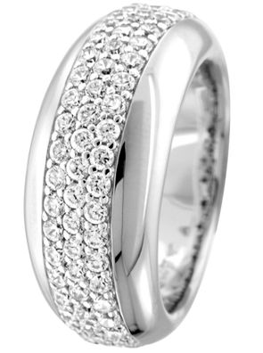 trendor Schmuck Damenring mit Zirkonia 925 Sterlingsilber 64697
