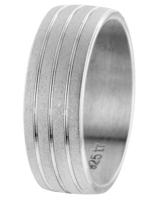 trendor Schmuck Freundschaftsring für Damen und Herren Silber 925 Breite 7 mm 65571