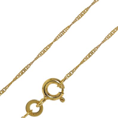 trendor Schmuck Feine Singapur-Kette 333 Gold (8 Karat) 1,0 mm breit 72450