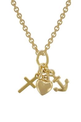 trendor Schmuck Anhänger für Kinder Gold 333 Glaube, Liebe, Hoffnung 35732