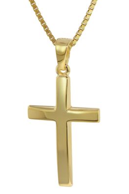trendor Schmuck Kreuz Anhänger Gold 333 (8 Karat) mit goldplattierter Kette 35796