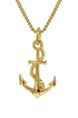trendor Schmuck Anker Gold-Anhänger 333 mit goldplattierter Halskette 35801