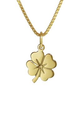 trendor Schmuck Kleeblatt Anhänger Gold 333 (8 Karat) + goldplattierte Halskette 359