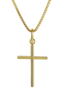 trendor Schmuck Kreuz-Anhänger Gold 333 mit goldplattierter Halskette 08496