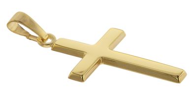 trendor Schmuck Kreuz Gold 333 mit goldplattierter Venezianer Kette 08500