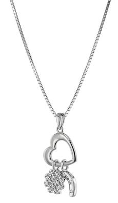 trendor Schmuck Halskette Glück & Liebe 925 Silber 75061