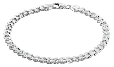 trendor Schmuck Armband für Männer Silber 925 Flachpanzer 4,7 mm breit 75136